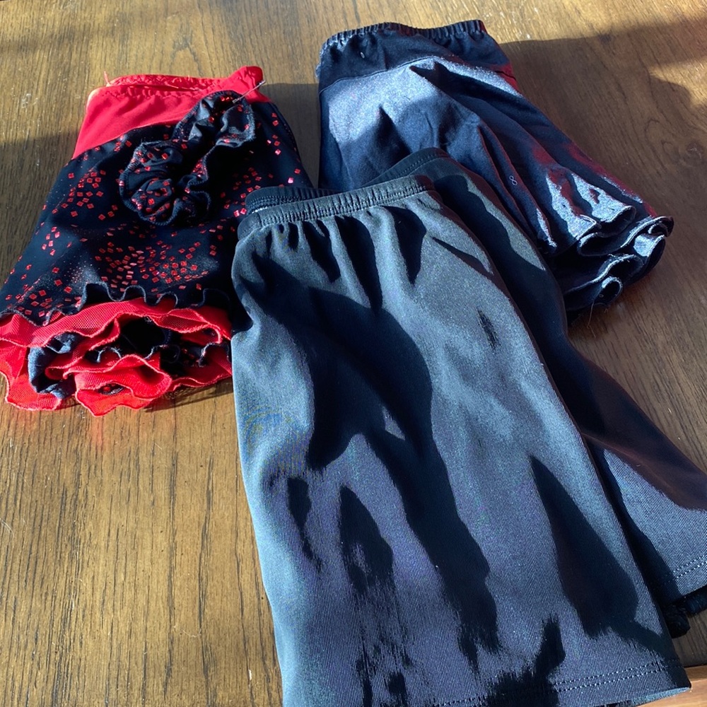Bundle of three skating skirts